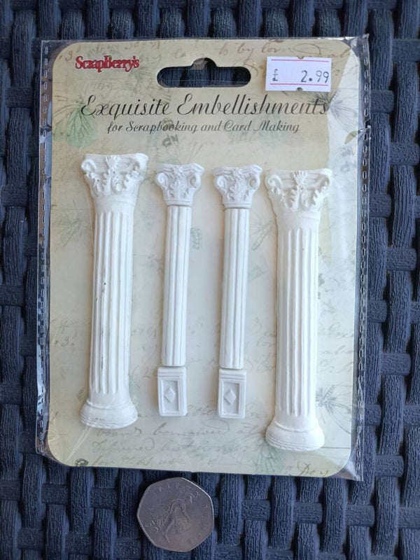 Columns ..Polymer Exquisite embellishments set