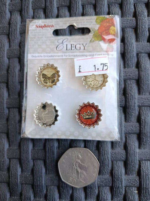 Elegy Epoxy metal embellishments set