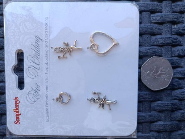 Wedding charms craft embellishments