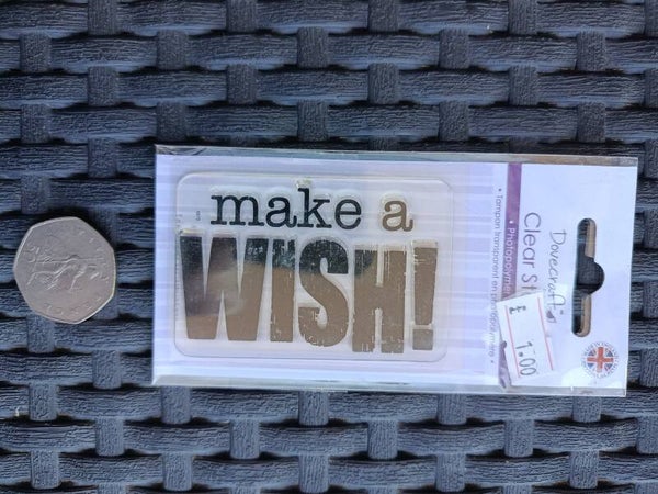 WISH Clear unmounted polymer stamp