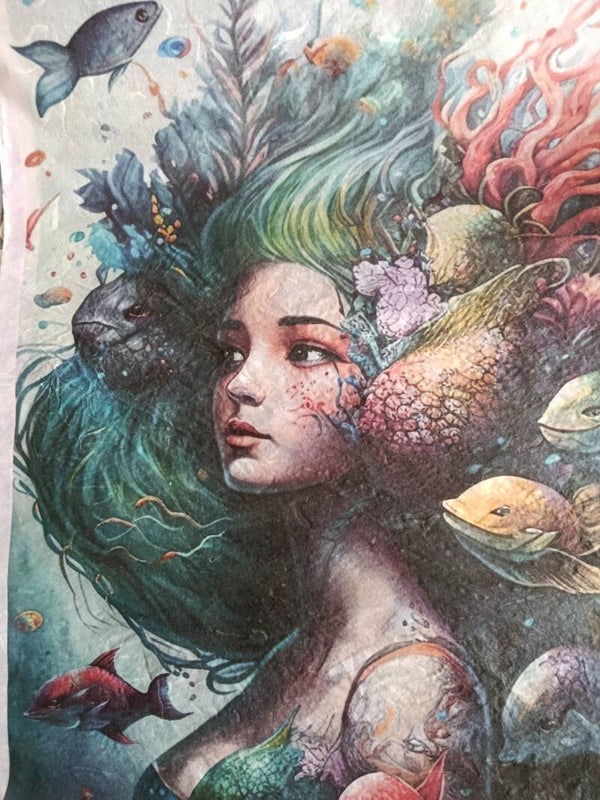 SECONDS - mermaid 7 A2 30gsm Fibre Rice Paper (S17)