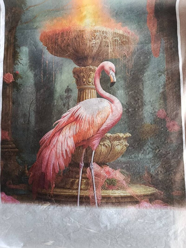 SECONDS - flamingo A2 30gsm Fibre Rice Paper (S24)