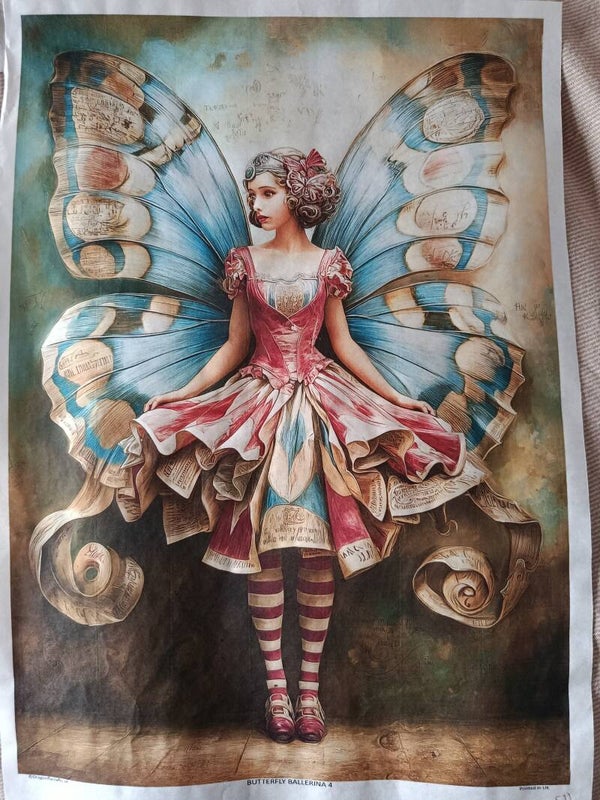 SECONDS - Butterfly Ballerina 4 A3 40gsm Fibreless Rice Paper (C11)