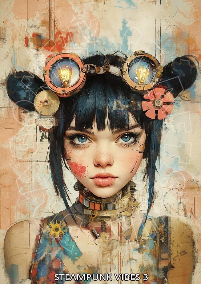 Steampunk vibes 3 Rice Paper