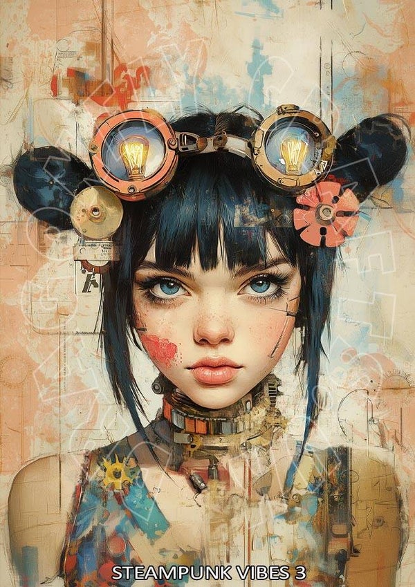 Steampunk vibes 3 Rice Paper