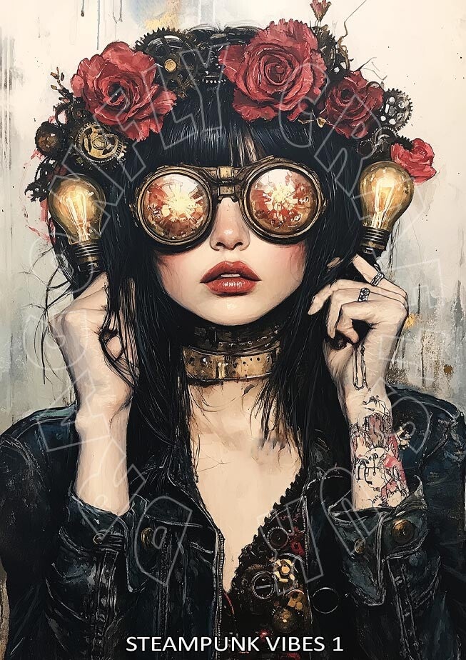 Steampunk vibes 1 Rice Paper