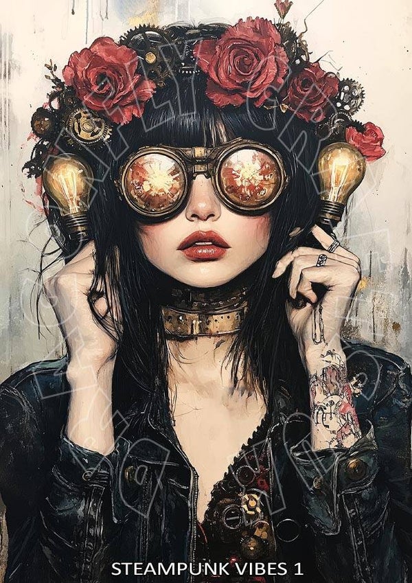 Steampunk vibes 1 Rice Paper