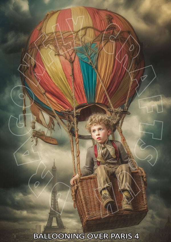 Ballooning over Paris 4 Rice Paper