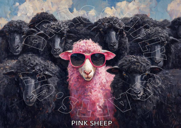 Pink Sheep Rice Paper