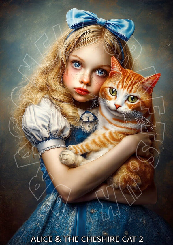 Curios Alice & the Cheshire Cat 2 Rice Paper