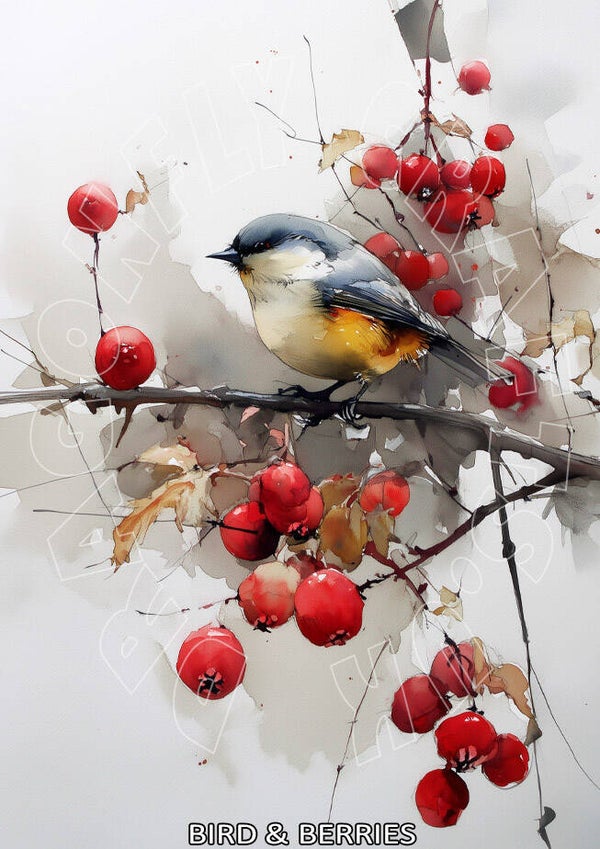 Bird & Berries Rice Paper