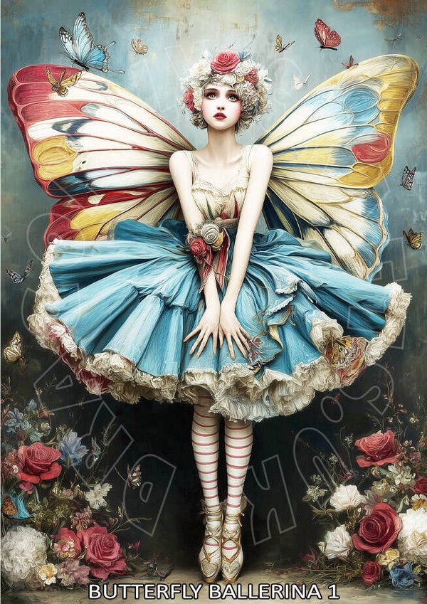 Butterfly Ballerina 1 Rice Paper