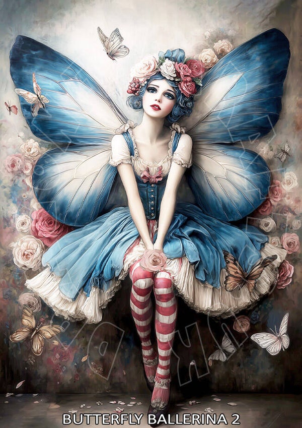 Butterfly Ballerina 2 Rice Paper