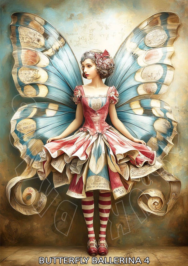 Butterfly Ballerina 4 Rice Paper