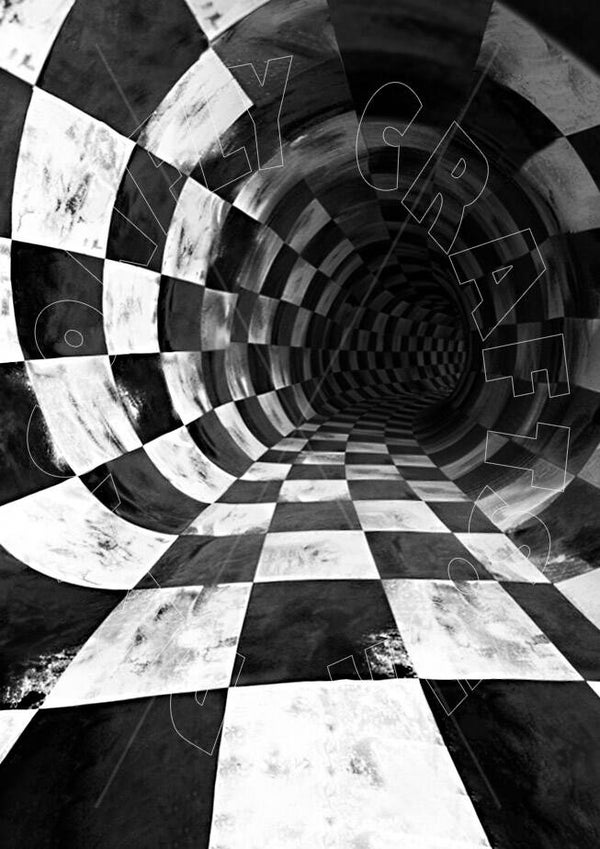 Checkerboard Tunnel 1 Rice Paper