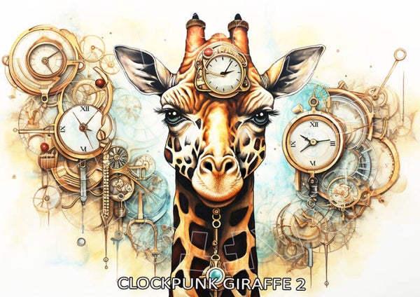 Clockpunk Giraffe 2 Rice Paper
