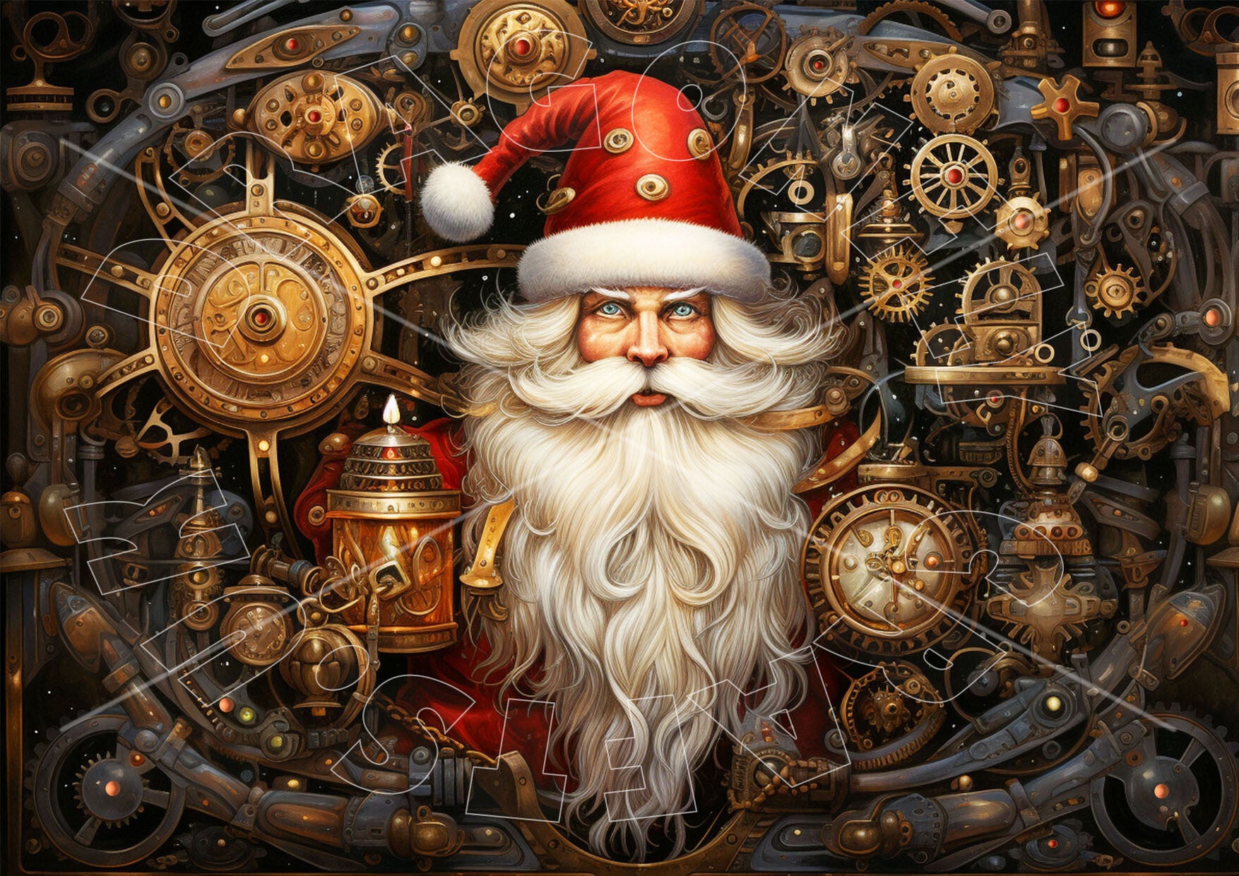 Clockwork Santa 1 Rice Paper