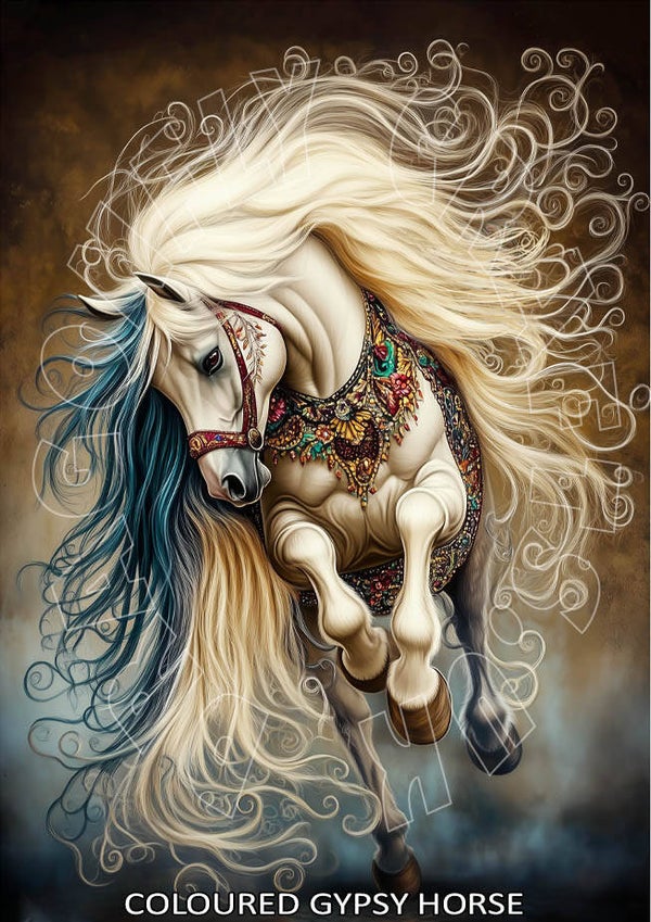 Coloured Gypsy Horse Rice Paper