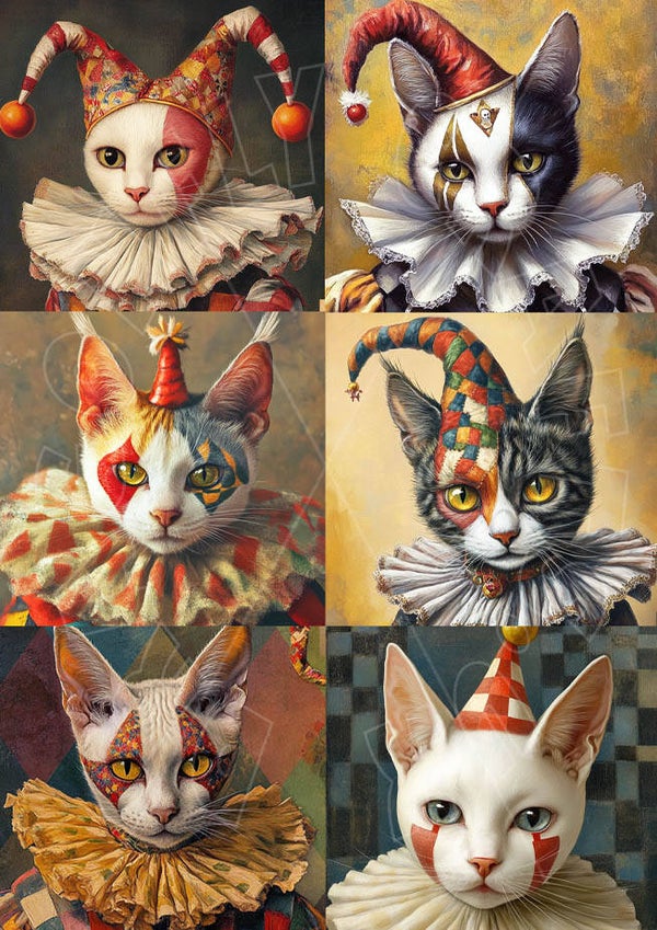 Court Jester Multi Rice Paper