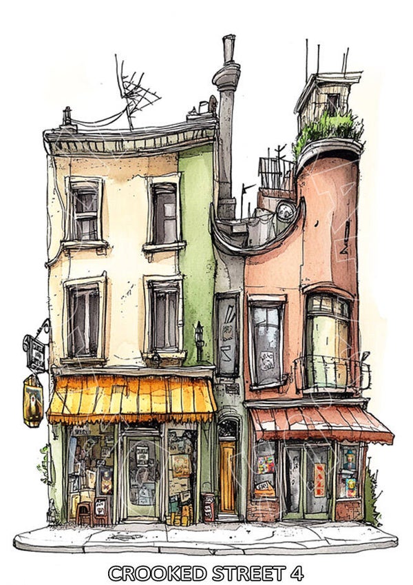 Crooked Street 4 Rice Paper