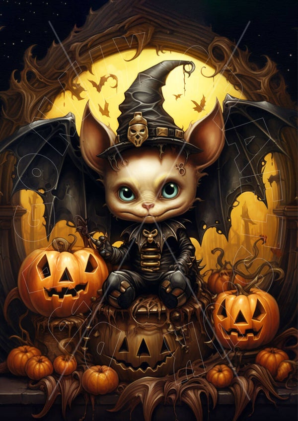Cute Halloween Bat Rice Paper