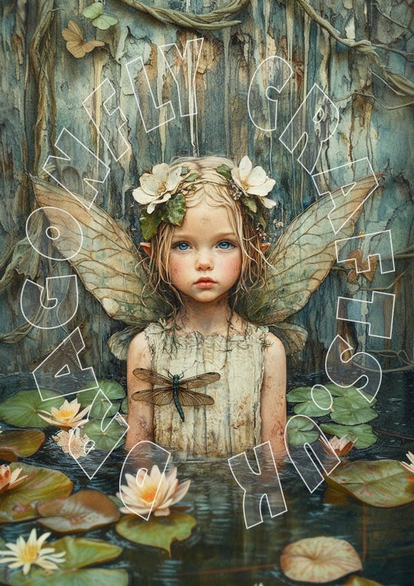 Dragonfly Fairy 3 Rice Paper