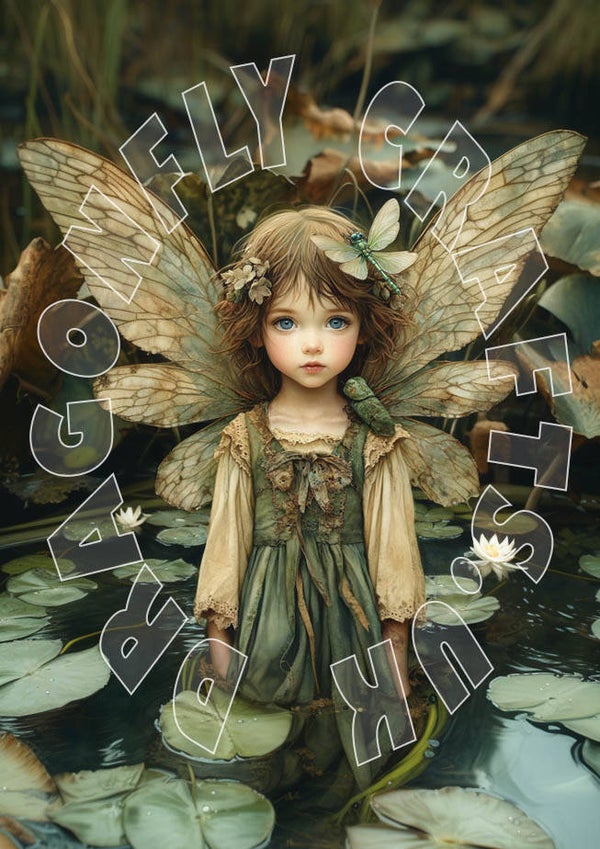 Dragonfly Fairy 4 Rice Paper