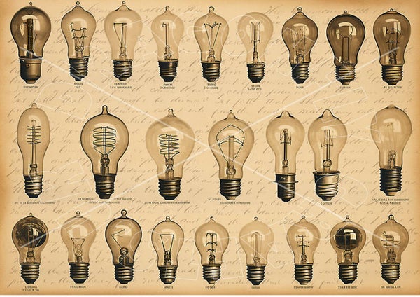 Eddison Lightbulb 2 Rice Paper