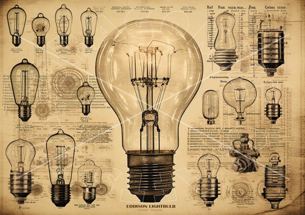 Eddison Lightbulb 1 Rice Paper