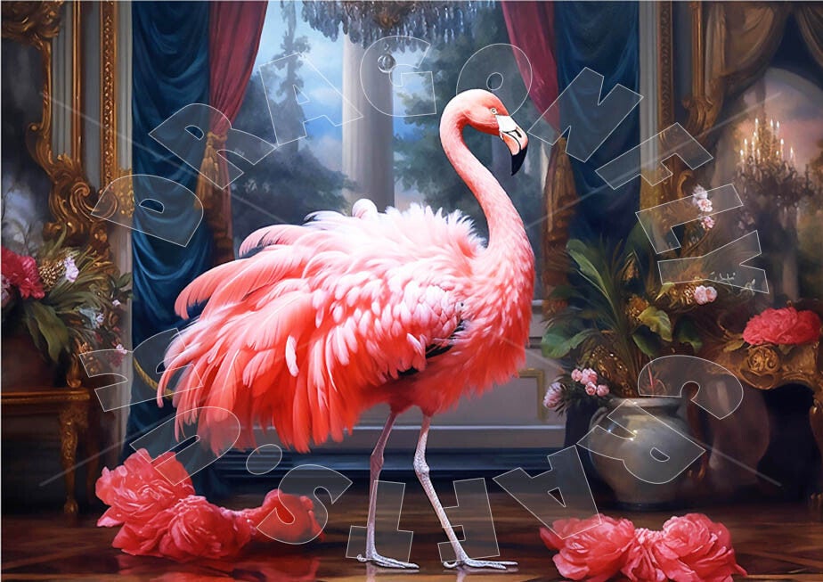 Flamboyant Flamingo 3 Rice Paper