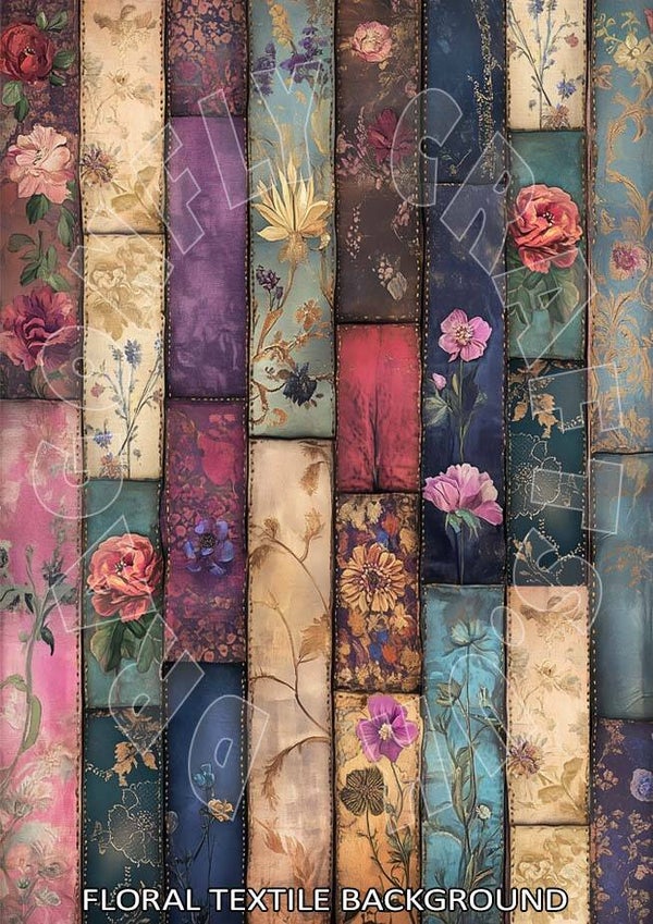 Floral Textile Rice Paper
