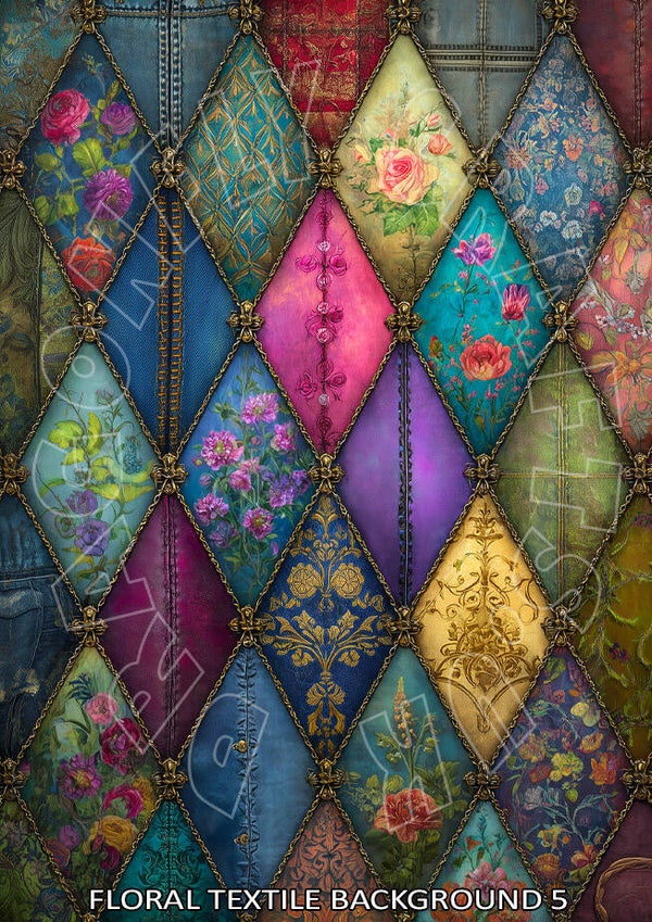 Floral Textile 5 Rice Paper
