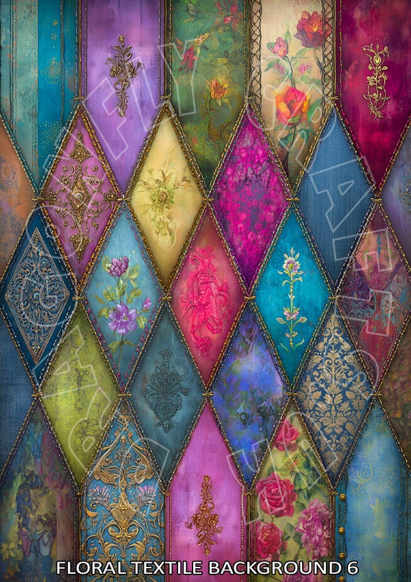 Floral Textile 6 Rice Paper