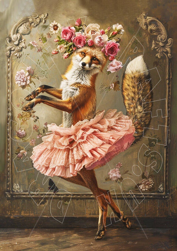 Foxy Ballerina 1 Rice Paper