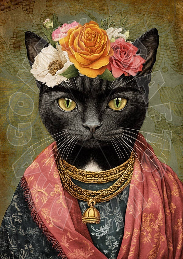 Frida Feline 2 Rice Paper