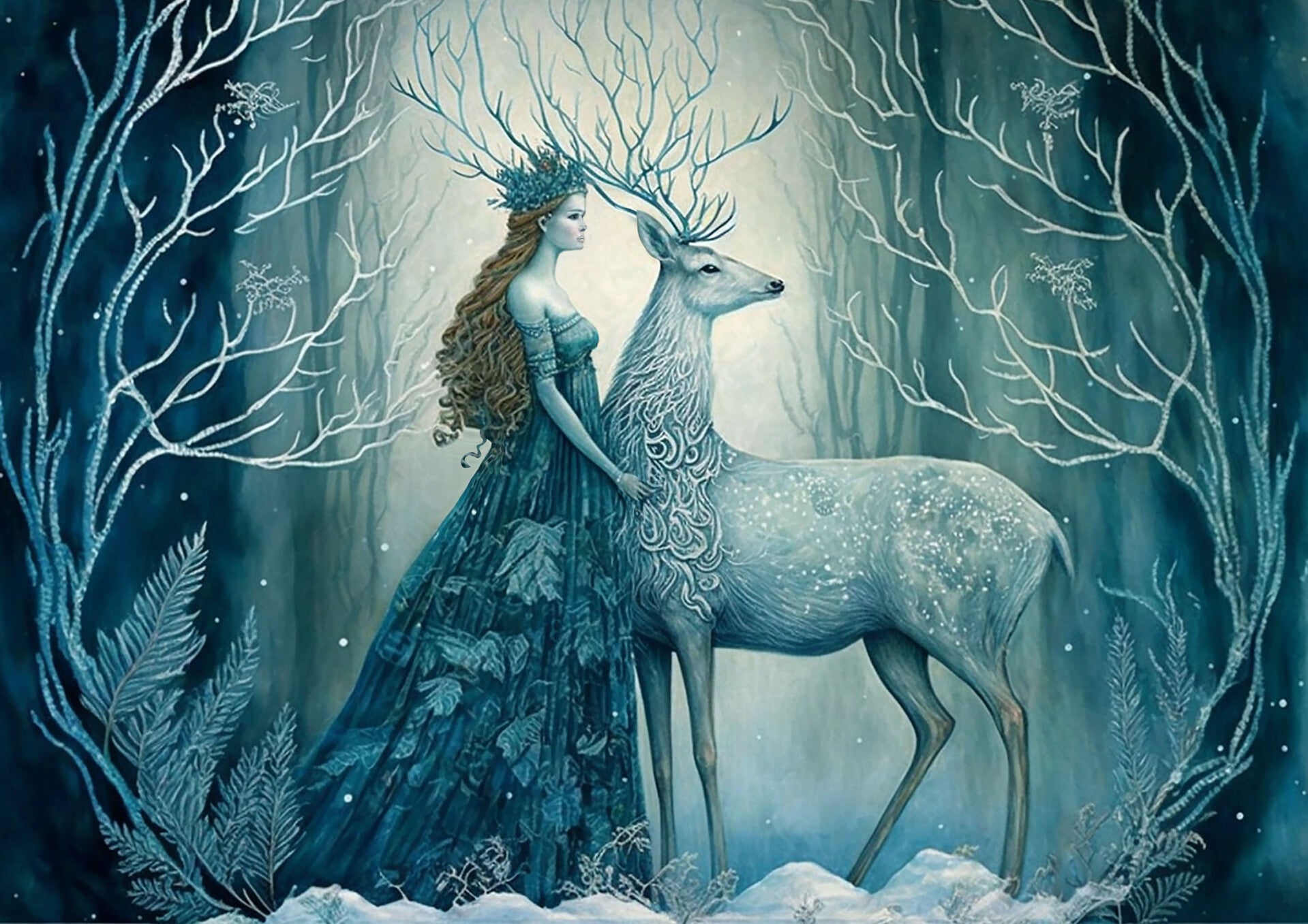 Frost Queen & Stag 1 Rice Paper