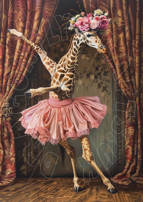Giraffe Ballerina Rice Paper
