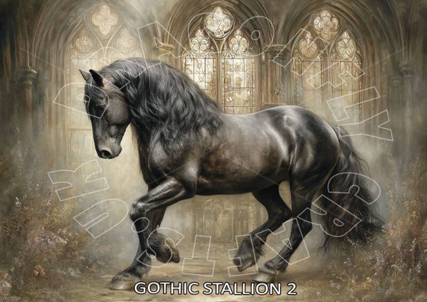 Gothic Stallion 2 Rice Paper