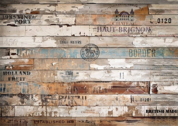 Grungy Shiplap 1 Rice Paper