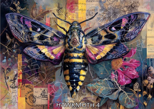 Hawk Moth 4 Rice Paper
