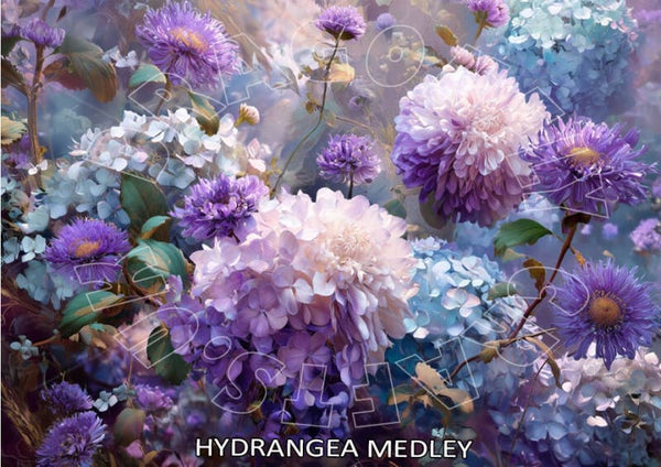 Hydrangea Medley 1 Rice Paper