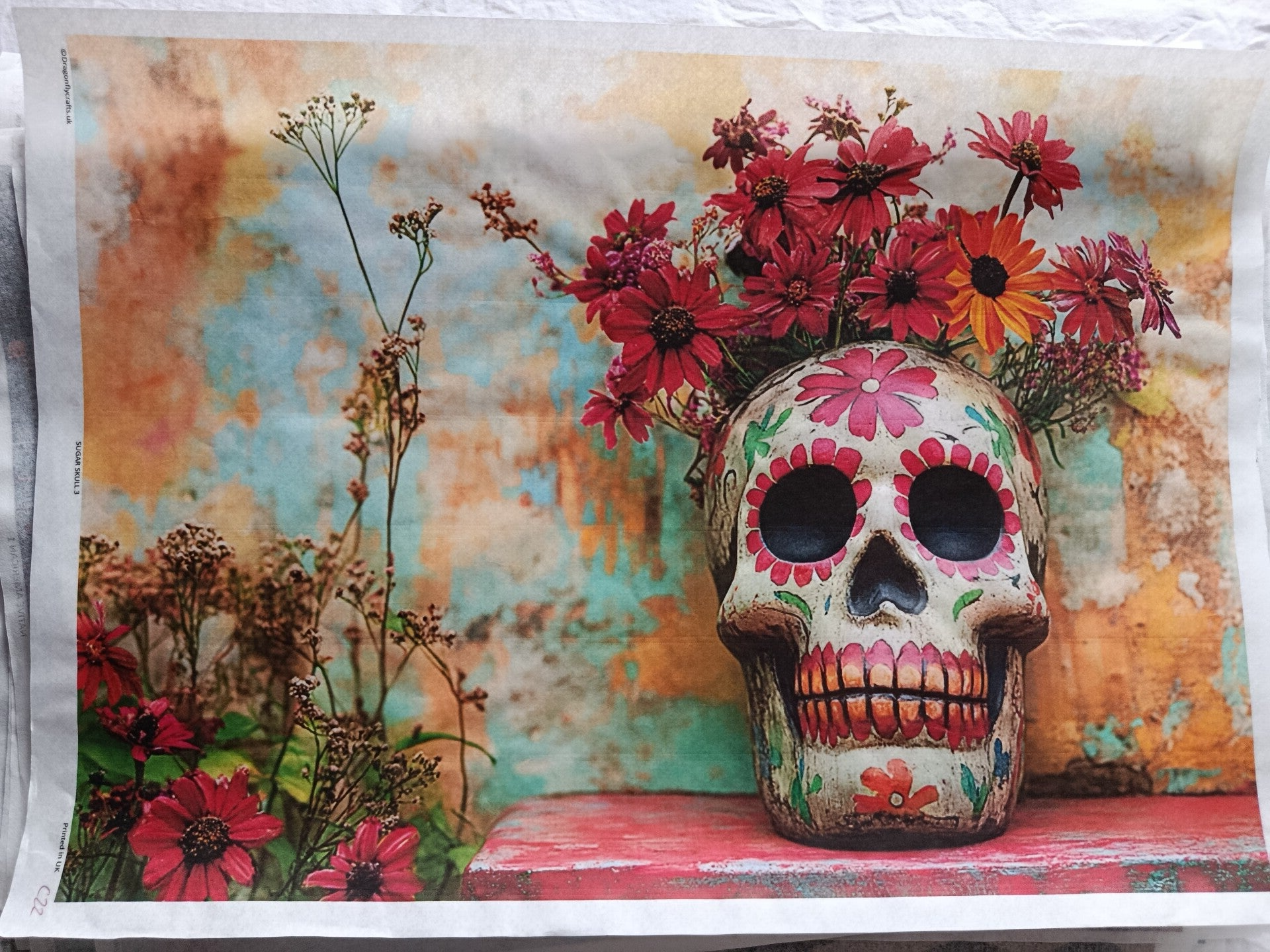 SECONDS - Sugar skull A3 40gsm Fibreless Rice Paper (C22)