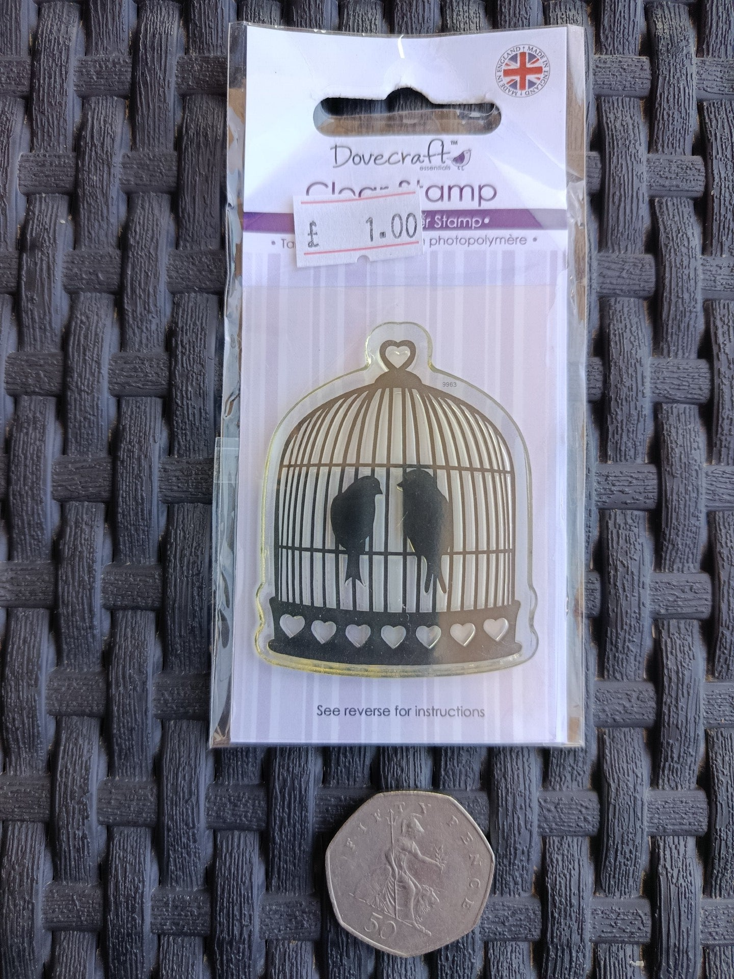 Birdcage Clear unmounted polymer stamp