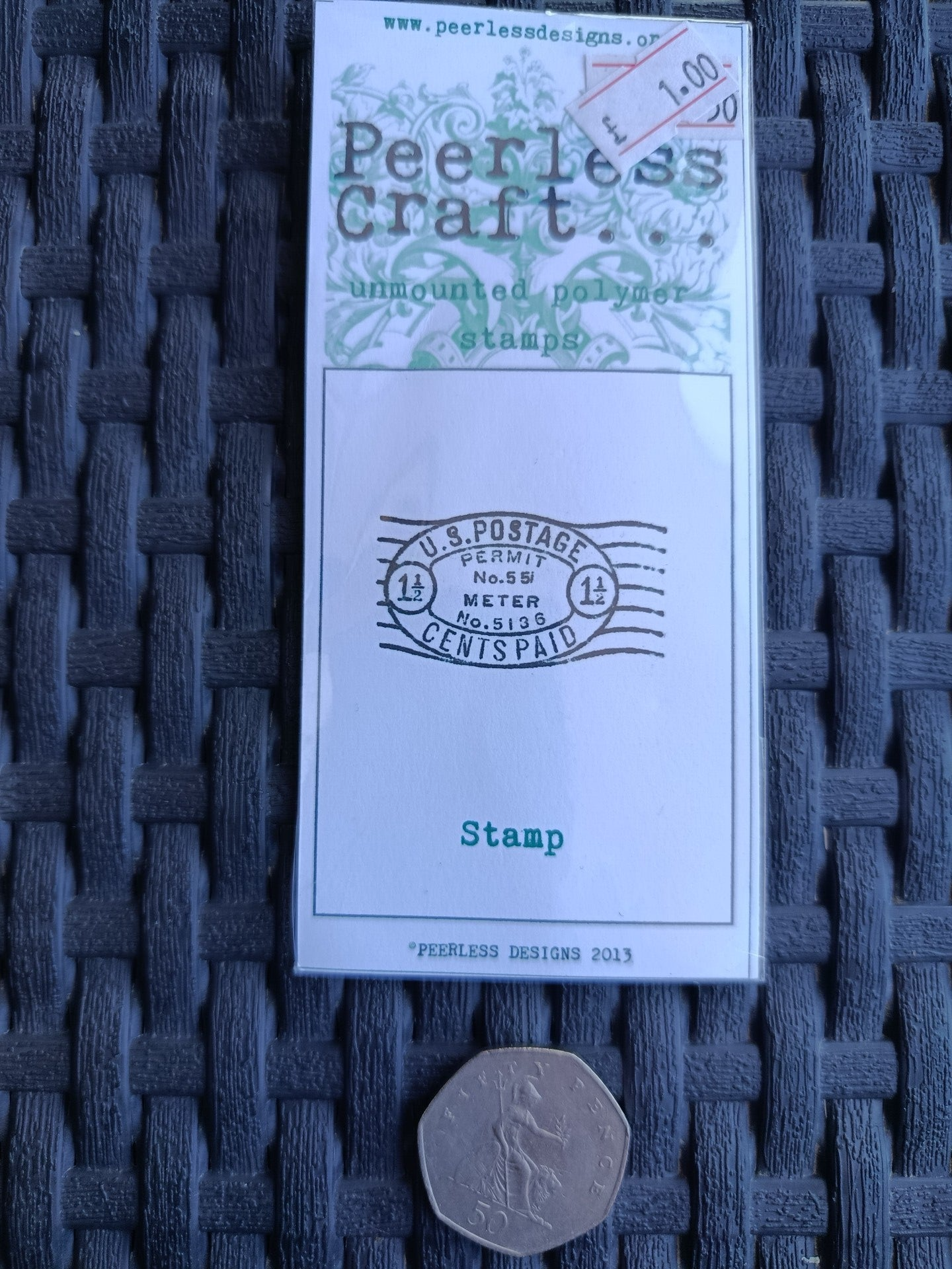 Postmark Clear unmounted polymer stamp