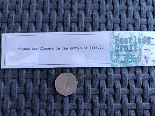 Friends are flowers Clear unmounted polymer stamp