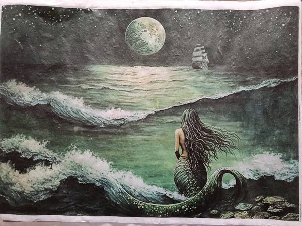 SECONDS - Mermaids Wait A2 30gsm Fibre Rice Paper (S1)