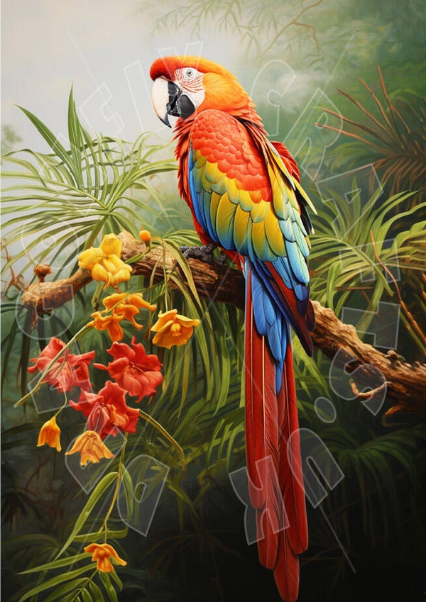 Jungle Parrots 2 Rice Paper
