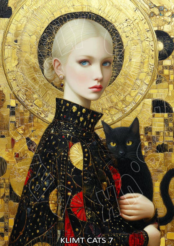 Klimt Cats 7 Rice Paper