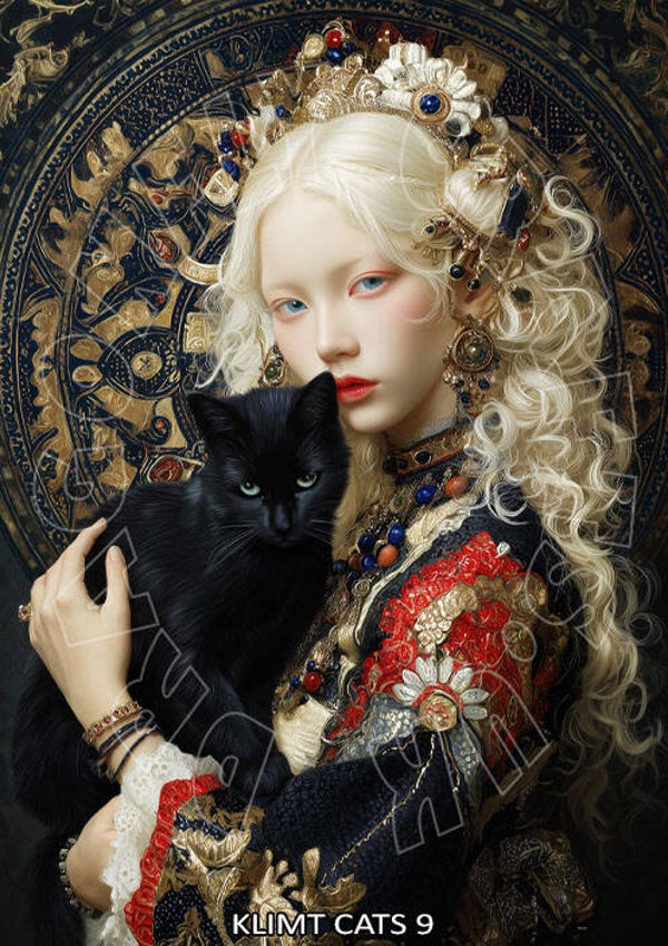 Klimt Cats 9 Rice Paper