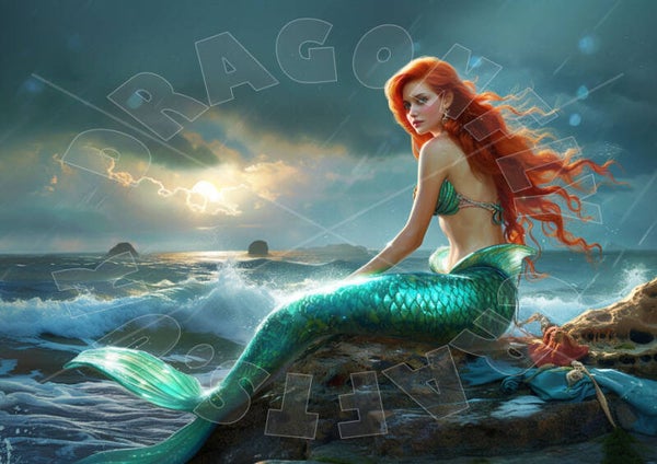 Mermaid Wait 3 Rice Paper